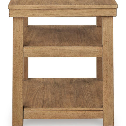 Wittenmyer - Rectangular End Table - Natural / Black