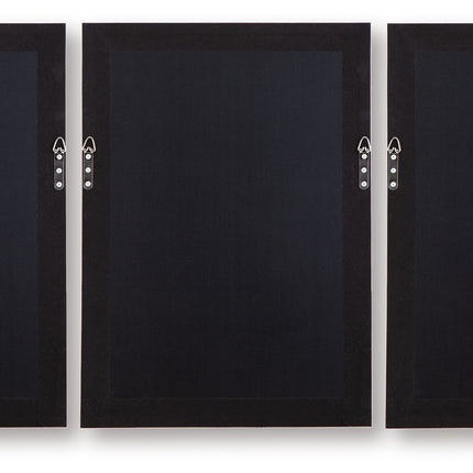 Honslow - Wall Art Set (Set of 3) - Brown / Black / White