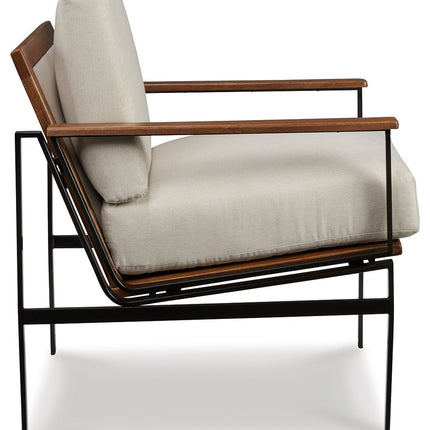 Tilden - Accent Chair - Ivory / Brown