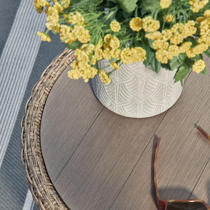 Danson - Round End Table - Beige