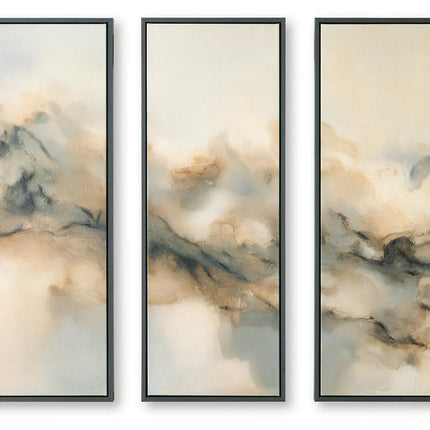Larrondale - Wall Art Set (Set of 3) - Black / Gray / Brown