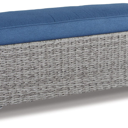 Naples Beach - Bench with Cushion - Light Gray