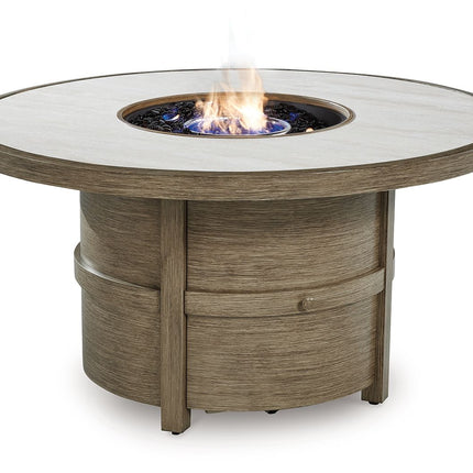 Rainier Ranch - Round Fire Pit Table - Beige