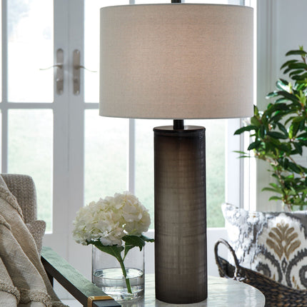 Dingerly - Glass Table Lamp - Brown