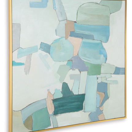 Wynburn - Wall Art - White / Blue / Green