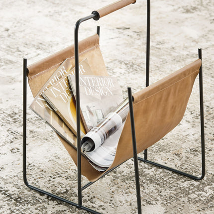 Faronworth - Magazine Rack - Brown / Black