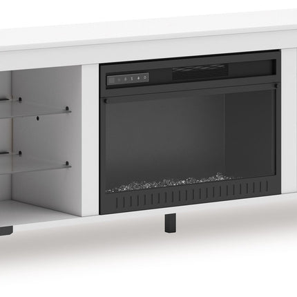Brollevi - TV Stand With Fireplace - White