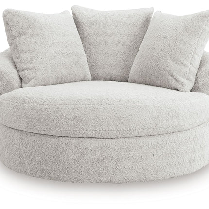 Cuddle Plush - 3 Pc. - 3-Piece Sectional, Chair And Ottoman - Arctic