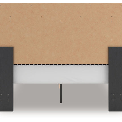 Zuraleus - Upholstered Panel Platform Bed With Roll Slats