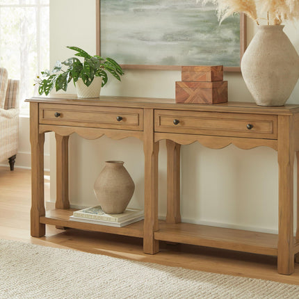 Whitmund - Console Sofa Table - Light Brown