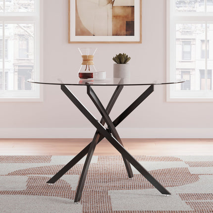 Pharwynn - Round Dining Room Table - Black