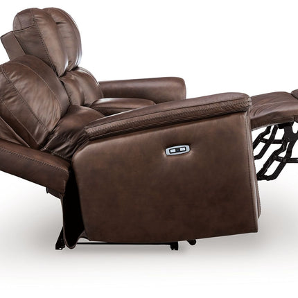 Bleckley - Power Reclining Loveseat With Console / Adjustable Headrest