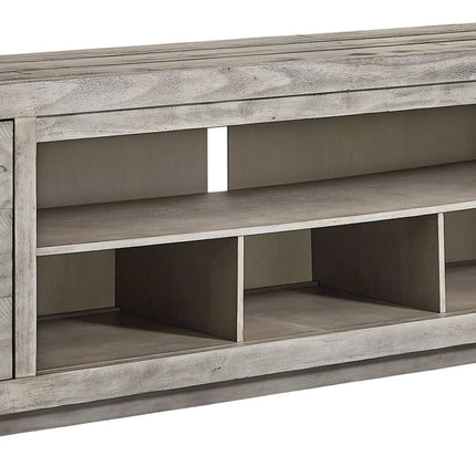 Naydell - XL TV Stand w/Fireplace Option - Gray