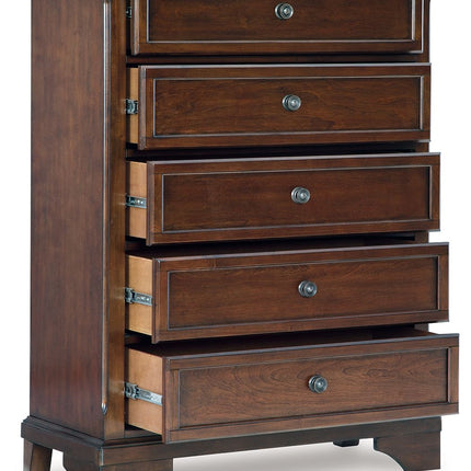 Trellington - Five Drawer Chest - Brown