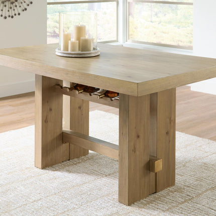 Lasinger - Rectangular Dining Room Counter Table - Light Brown