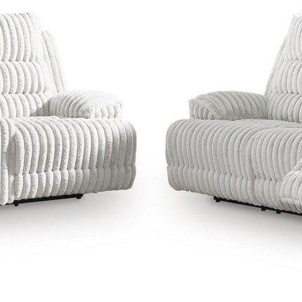 Rhines Falls - 2 Pc. - Power Reclining Sofa And Loveseat - Alloy