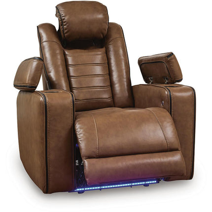Gruaro - Power Recliner With Adjustable Headrest - Amber