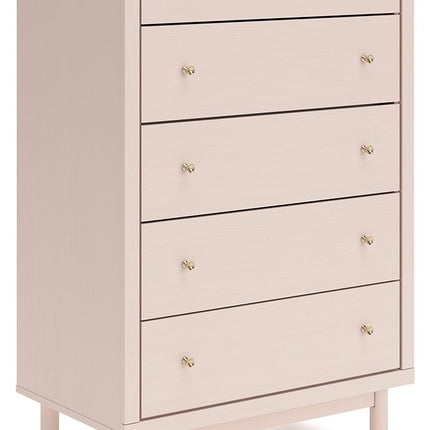 Wistenpine - Five Drawer Chest - Blush