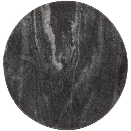 Caramont - Accent Table with White Base - Black / White / Gold Finish