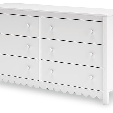 Hallityn - Six Drawer Dresser - White