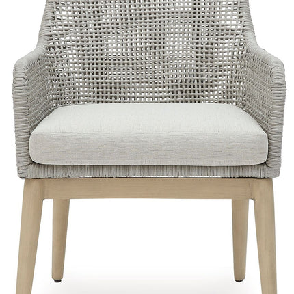 Seton Creek - Arm Chair With Cushion (Set of 2) - Gray