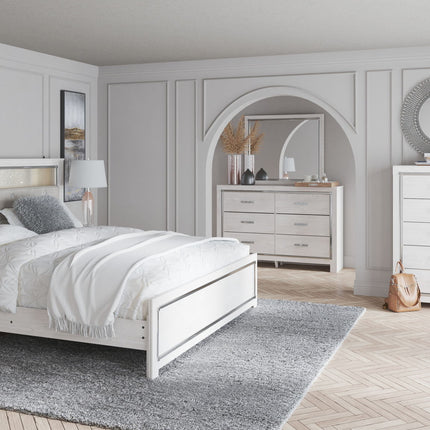 Altyra - Dresser, Mirror, Panel Bookcase Bed
