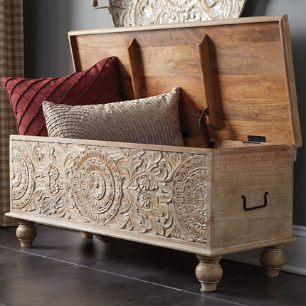Fossil Ridge - Storage Bench - Beige