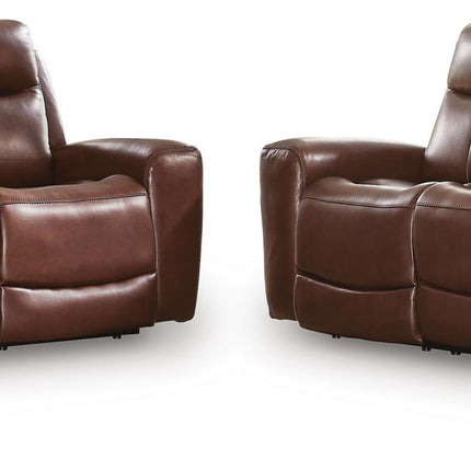Bexhurst - 2 Pc. - Power Reclining Sofa And Loveseat - Mahogany