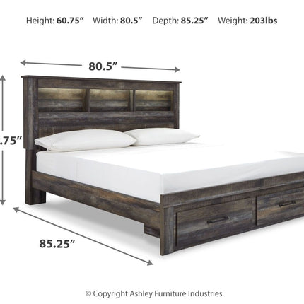 Drystan - Panel Bookcase Bed
