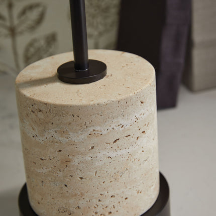 Vinmour - Metal Desk Lamp - Brown / Beige