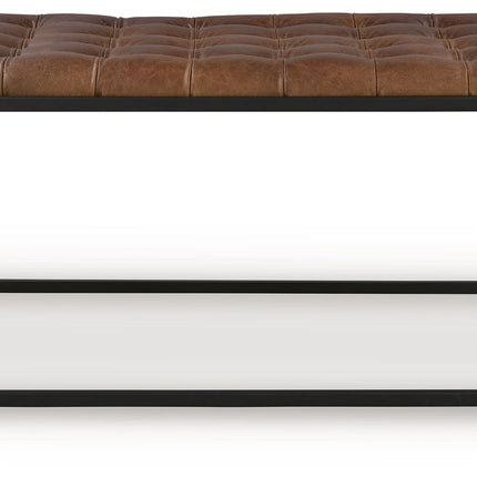 Junsor - Cocktail Ottoman - Brown / Black