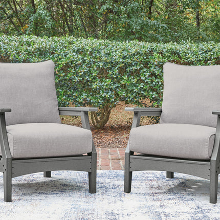 Cove Beach - Lounge Chair With Cushion (Set of 2) - Gray