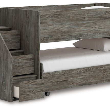 Frandern - Twin Over Twin Loft Bed - Gray