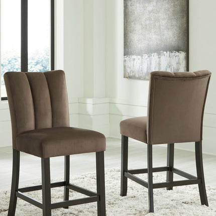 Jeshina - Upholstered Barstool (Set of 2) - Mocha