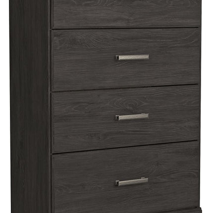 Belachime - Four Drawer Chest - Charcoal