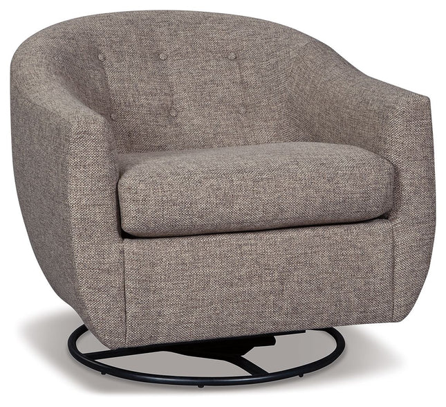 Upshur - Swivel Glider Accent Chair - Taupe