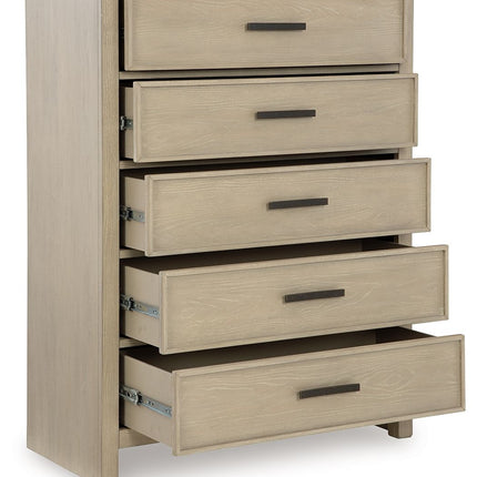 Calmoro - Five Drawer Chest - Gray