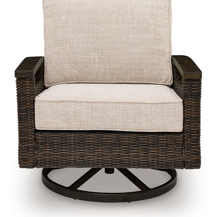 Monterey Point - Swivel Lounge Chair (Set of 2) - Dark Brown