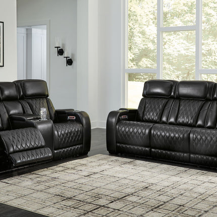 Boyington - 2 Pc. - Power Reclining Sofa And Loveseat - Black