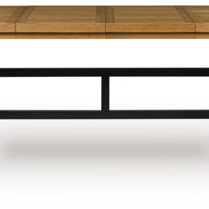 Galliden - Rectangular Dining Room Extension Table - Black / Brown
