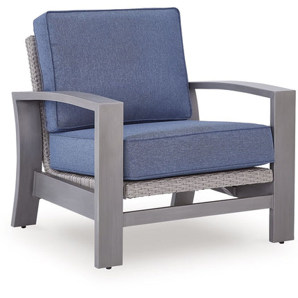 Half Moon Beach - Spring Lounge Chair - Blue / Gray