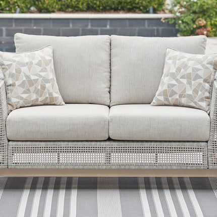Seton Creek - Loveseat With Cushion - Gray