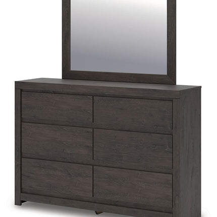 Fraluna - Dresser And Mirror - Charcoal