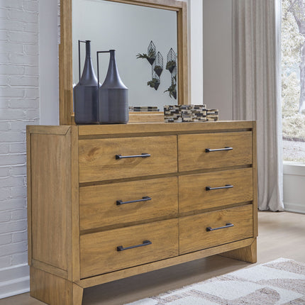 Sherbana - Dresser And Mirror - Light Brown