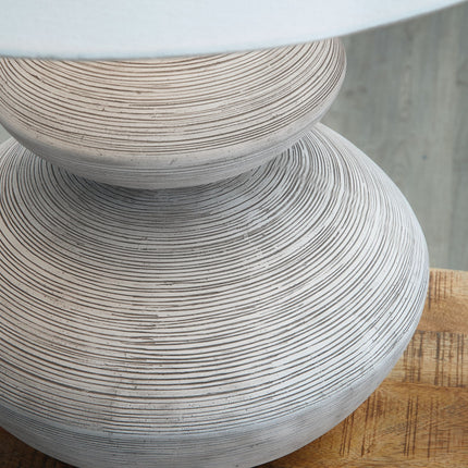 Brickdon - Poly Table Lamp - Distressed White