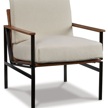 Tilden - Accent Chair - Ivory / Brown