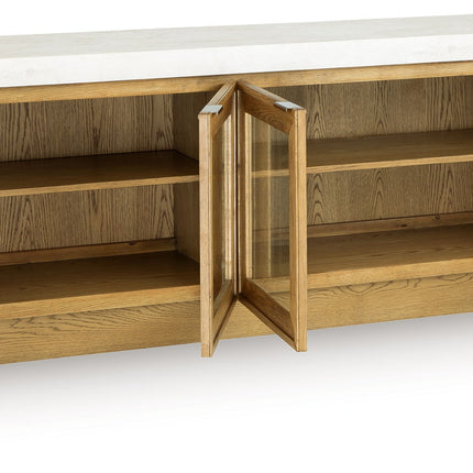 Adanworth - Accent Cabinet - Light Brown / Gray