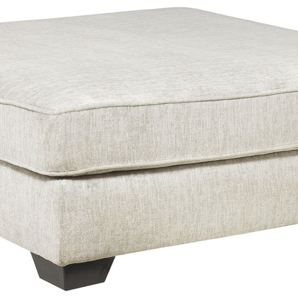 Rawcliffe - Oversized Accent Ottoman - Parchment