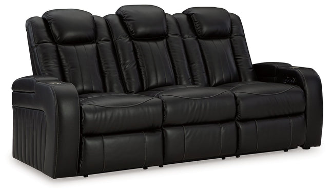 Caveman Den - Power Reclining Sofa With Adj Headrest - Midnight