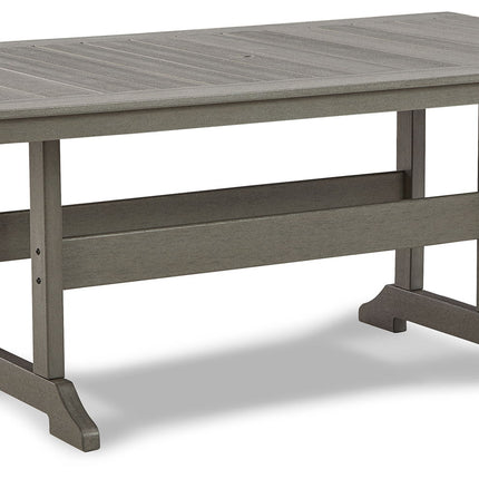 Visola - RECT Dining Table w/Umb OPT - Gray